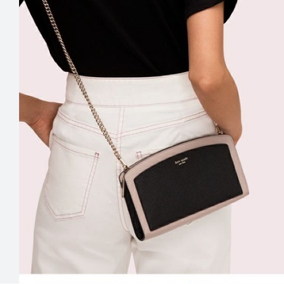 Margaux East West Crossbody in Black/Warm Taupe - Picture 5 of 11